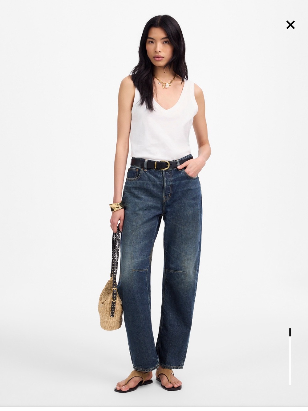 Madewell Tall Darted Barrel-Leg Jean - Danver Wash